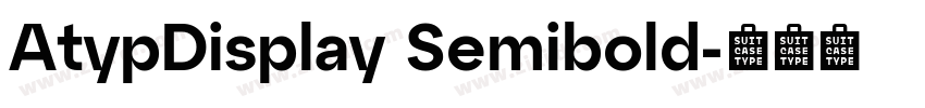 AtypDisplay Semibold字体转换